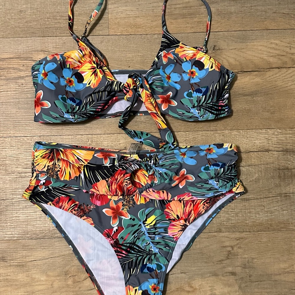 SHEIN Floral Print Bikini - Multicolor